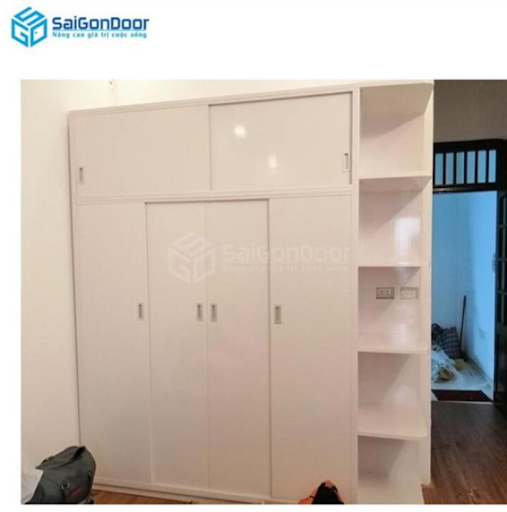 Mẫu tủ quần áo cửa lùa 3 cánh được thiết kế tại SaiGonDoor