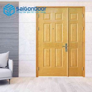 Cửa Gỗ HDF Veneer 9A ash 2 canh nho lon